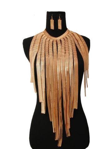 Nefertiti Gold Chain Necklace